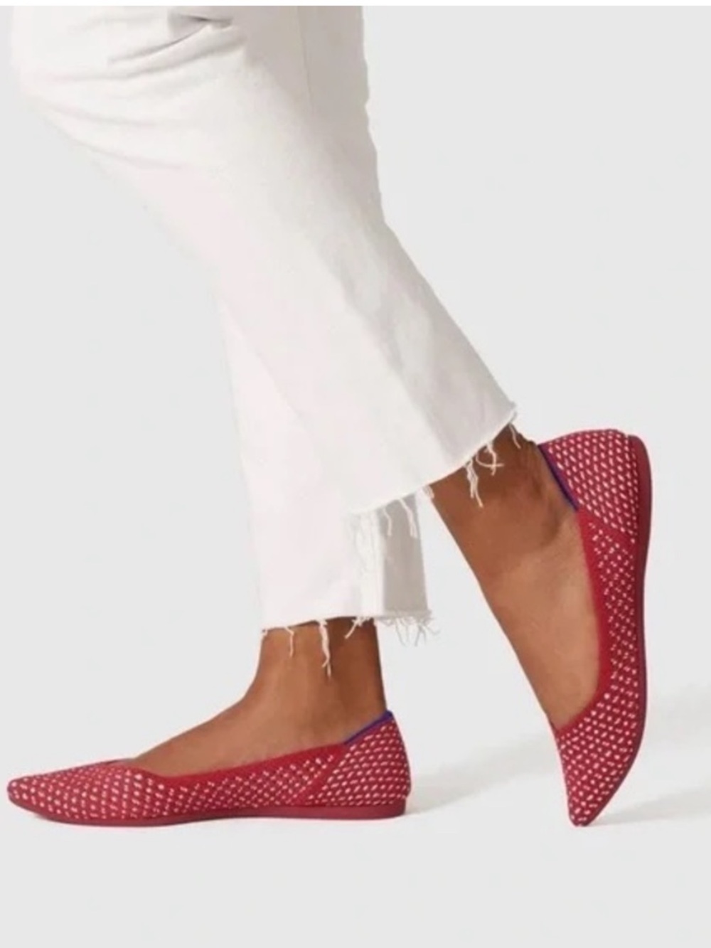 Rothy’s•LIKE NEW•The Point•11•Red Apple Honeycomb•Worn Once~Should Have Sized Up